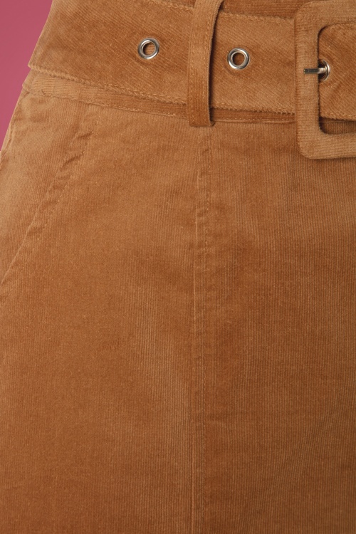 Louche - Amir Cord Mini Skirt Années 60 en Camel 3