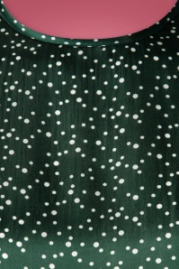 Louche - Lima Speckle Print Blouse Années 60 en Vert 3