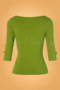 Banned Retro - 50s Oonagh Top in Olive Green 3