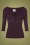 50s Belle Bow Pointelle Top in Aubergine