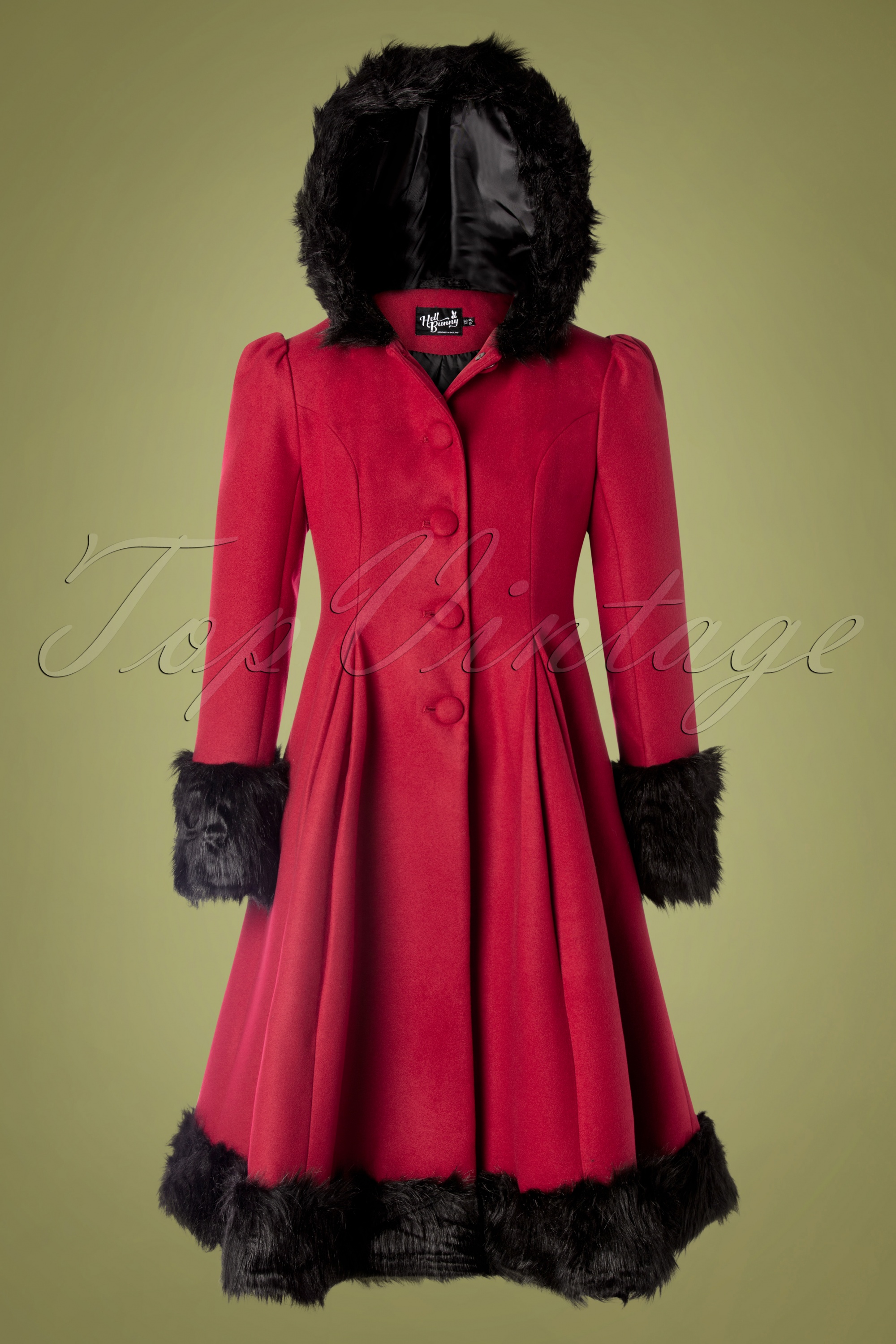 hell bunny elvira coat black