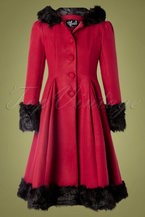 Bunny - 30s Elvira Coat in Burgundy