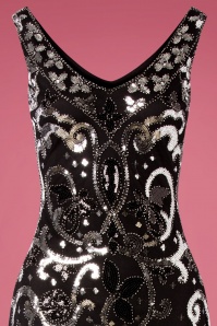 Unique Vintage - 20s St Michele Dress in Silver and Black 2