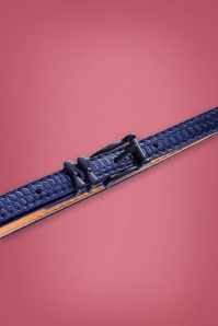 Banned Retro - 50s Lizzard Belt in Blue 2