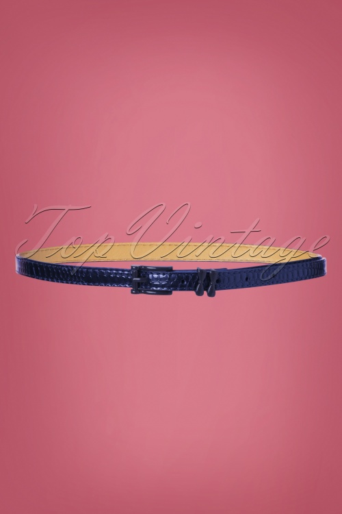 Banned Retro - 50s Lizzard Belt in Blue