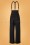 Unique Vintage - 30s Thelma Pinstripe Trousers in Black 2