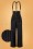 Unique Vintage - Thelma Pinstripe Trousers Années 30 en Noir