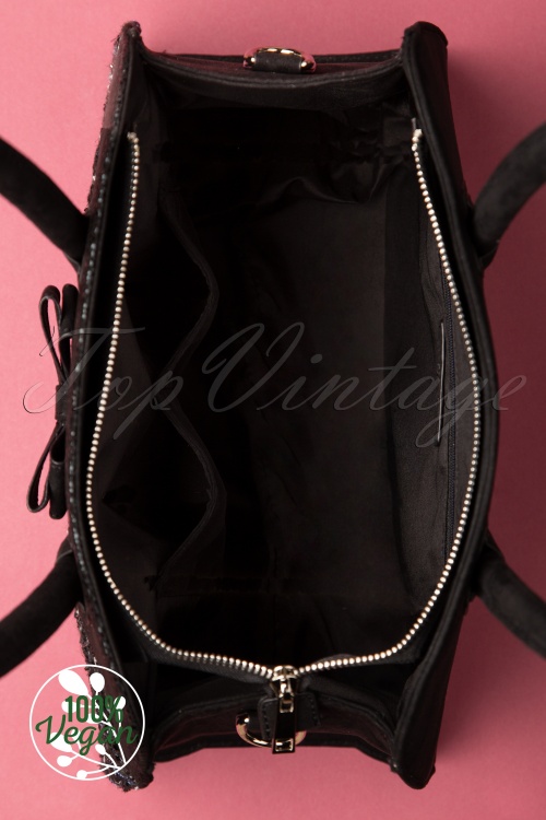 Ruby Shoo - 60s Kobe Tweed Handbag in Black  3