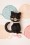 Collectif Clothing - Black Kitty Brooch Années 50 en Noir