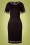 Banned Retro - 50s Work It Out Check Trim Pencil Dress in Black 2