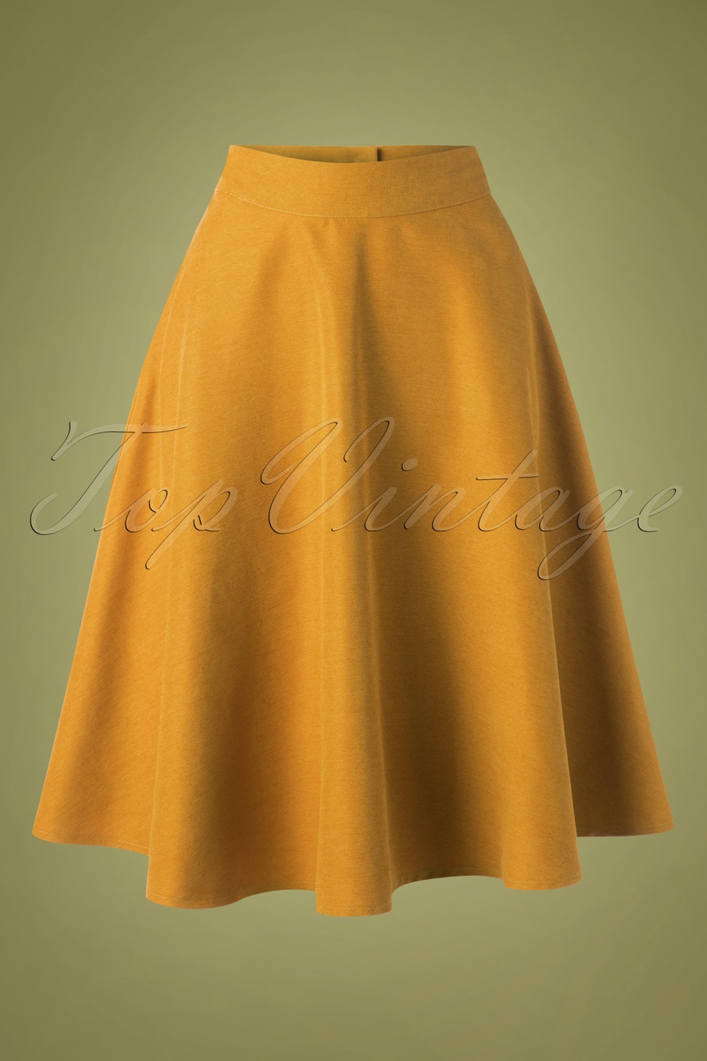 mustard 50s skirt