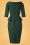 Vintage Diva  - De Irene Pencil-jurk in bosgroen 6