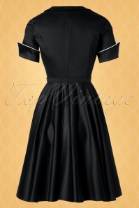 Vintage Diva  - The Dahlia Swing Dress in Black 7