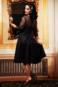 Vintage Diva  - De Julia Swing-jurk in zwart 4