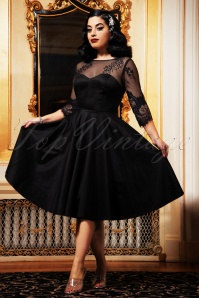 Vintage Diva  - The Julia Swing Dress in Black 3