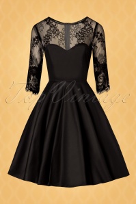 Vintage Diva  - The Julia Swing Dress in Black 6