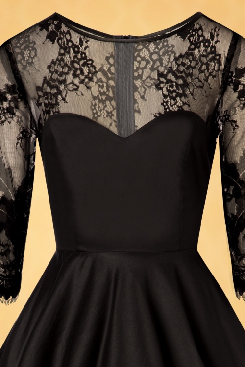 Vintage Diva  - The Julia Swing Dress in Black 7