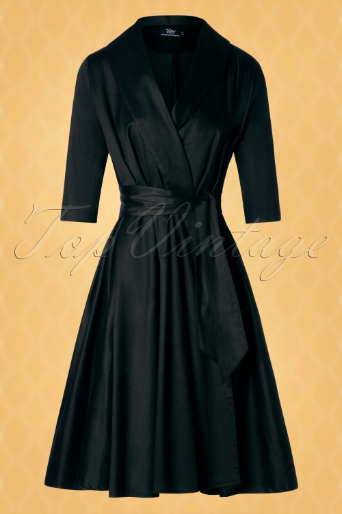 Vintage Diva  - Limited Edition ~ The Angie Swing Dress en Noir 5