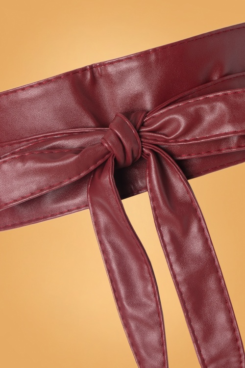 Collectif Clothing - 50s Obi Wrap Belt in Burgundy 2