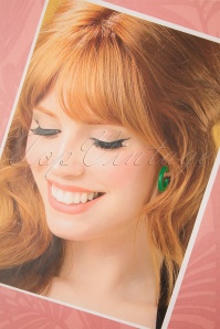Collectif Clothing - 50s Debbie Fakelite Earrings in Green 2