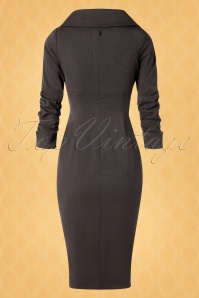 Vintage Diva  - The Amy Pencil Dress in Grey 7