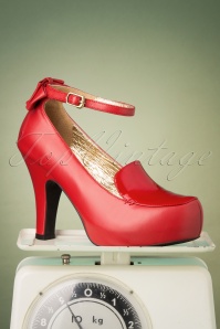 Lola Ramona ♥ Topvintage - 50s Angie Grow A Back Bow Pumps in Burned Red