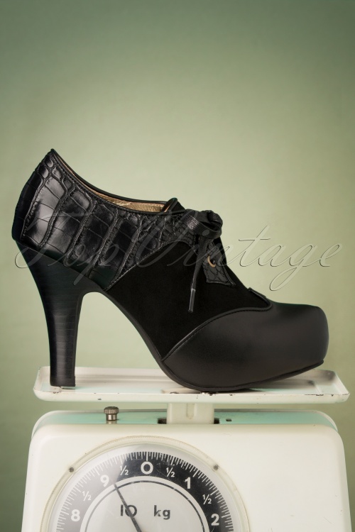 Lola Ramona ♥ Topvintage - 50s Angie Make It Happen Shoe Booties in Black 3