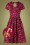 Banned Retro - 50s Mistletoe and Wine Dress in Burgundy 2
