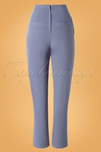 Banned Retro - 50s Wear Me Everywhere Trousers in Dusty Blue 2