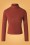 Banned Retro - 60s Jersey Turtle Neck Top in Brick 2
