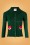 Banned Retro - 60s Foxy Fox Pocket Cardigan in Dark Green