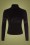 Banned Retro - 60s Jersey Turtle Neck Top in Black