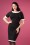Banned Retro - 50s Work It Out Pinstripe Pencil Dress in Black