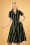 Collectif Clothing - Caterina Witch Stripes Swing Dress Années 50 en Noir