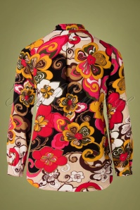 Retrolicious - 60s Mod Floral Bow Blouse in Multi 2