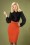 Collectif Clothing - 50s Gracie Velvet Pencil Dress in Black