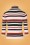 Banned Retro - Sweet Stripe Roll Neck Top Années 60 en Blanc 3