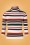 Banned Retro - Sweet Stripe Roll Neck Top Années 60 en Blanc 2