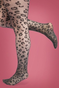 Pamela Mann - Panty met luipaardprint in zwart