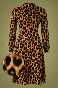Banned Retro - 50s A-Line Dress in Leopard 2