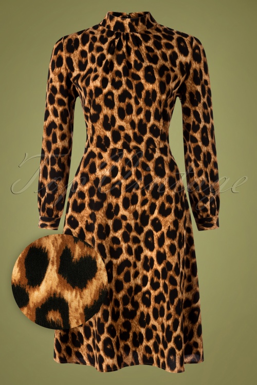 Banned Retro - 50s A-Line Dress in Leopard 2