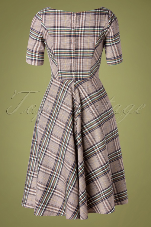 Banned Retro - 40s Check About Swing Dress in Multi 6