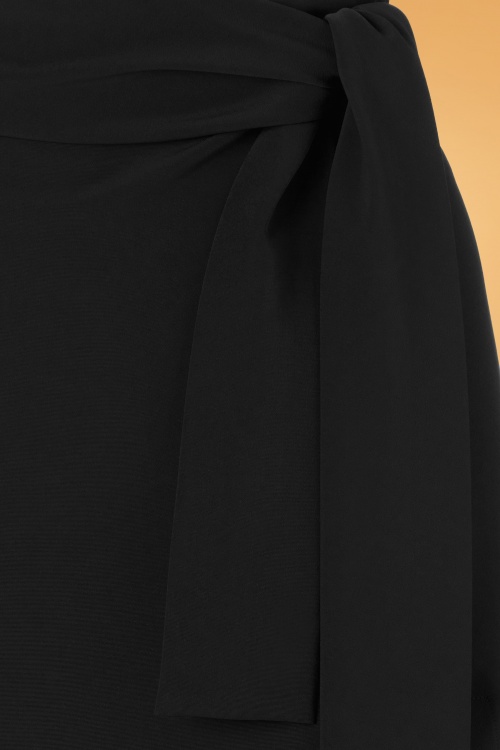 Banned Retro - Francine Bow Pencil Skirt Années 50 en Noir 3