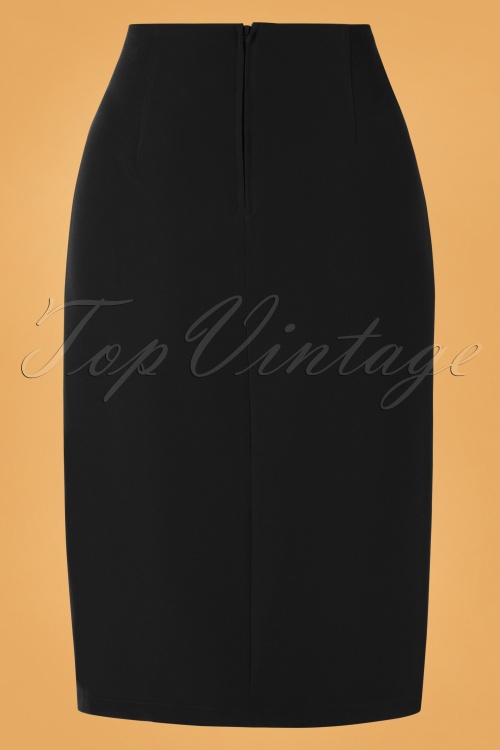 Banned Retro - 50s Francine Bow Pencil Skirt in Black 2