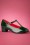 Lulu Hun - 60s Chrissie Patent T-Strap Pumps in Forest Green 3