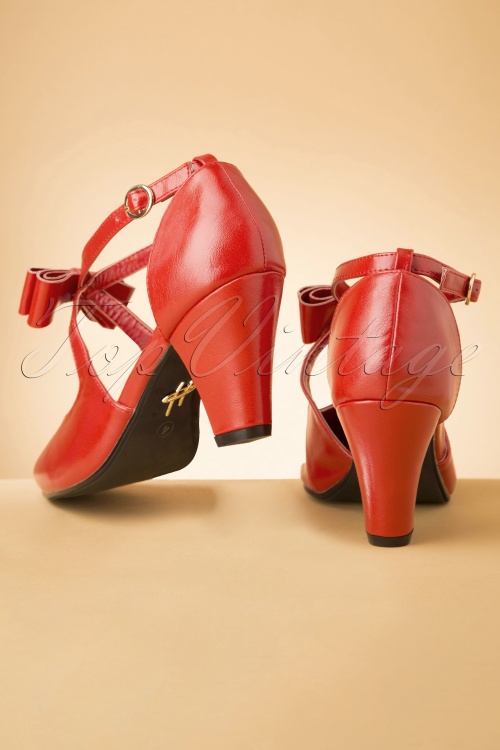 Lulu Hun - 50s Mona High Heels in Lipstick Red 4