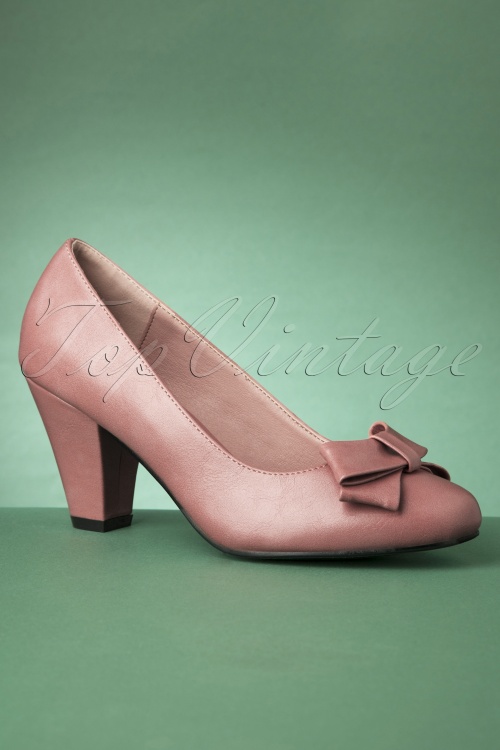 Lulu Hun - 50s Tracey High Heels in Dusty Pink
