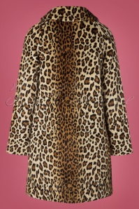 King Louie - Betty Leopard Coat Années 60 en Noir 4