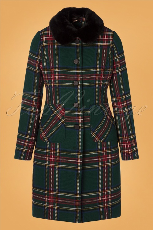 King Louie - 60s Nathalie Highlands Coat in Green 2