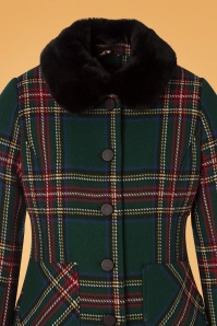 King Louie - 60s Nathalie Highlands Coat in Green 3